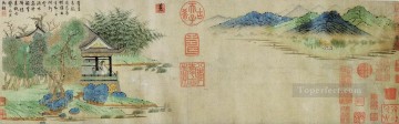 Chino Painting - qian xuan wang xizhi viendo gansos chinos antiguos